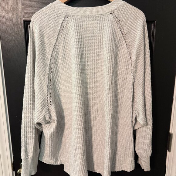 Seriously Lived In Sweatshirt by American Eagle Light Grey Medium - Picture 3 of 3